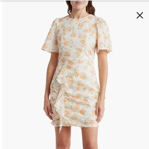 Adelyn Rae Alicia Floral Short Sleeve Dress